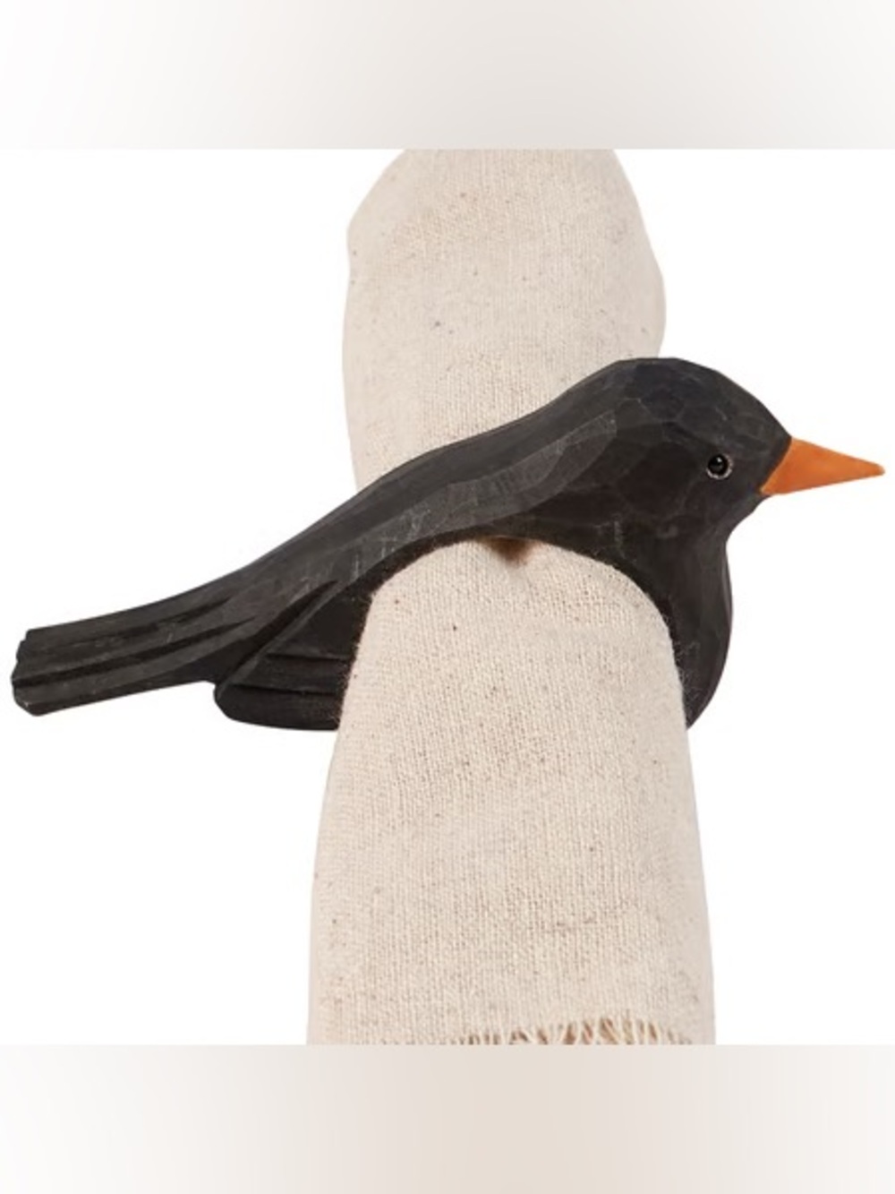 PRIMITIVES BY KATHY NWT wooden crow napkin ring